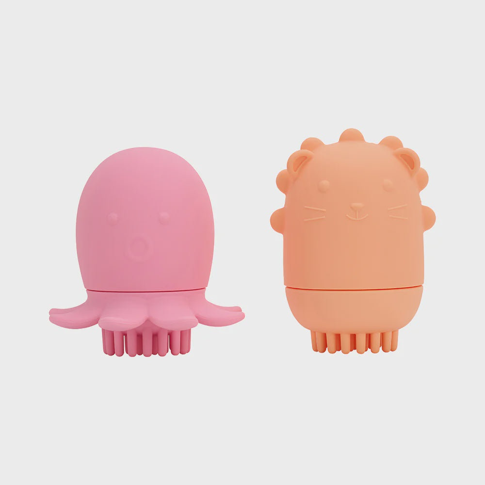 SILICONE BATH BRUSH - OCTOPUS &amp; LION