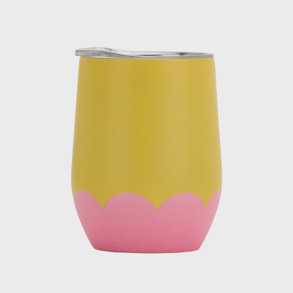 Wave Wine Tumbler - Yellow Candy