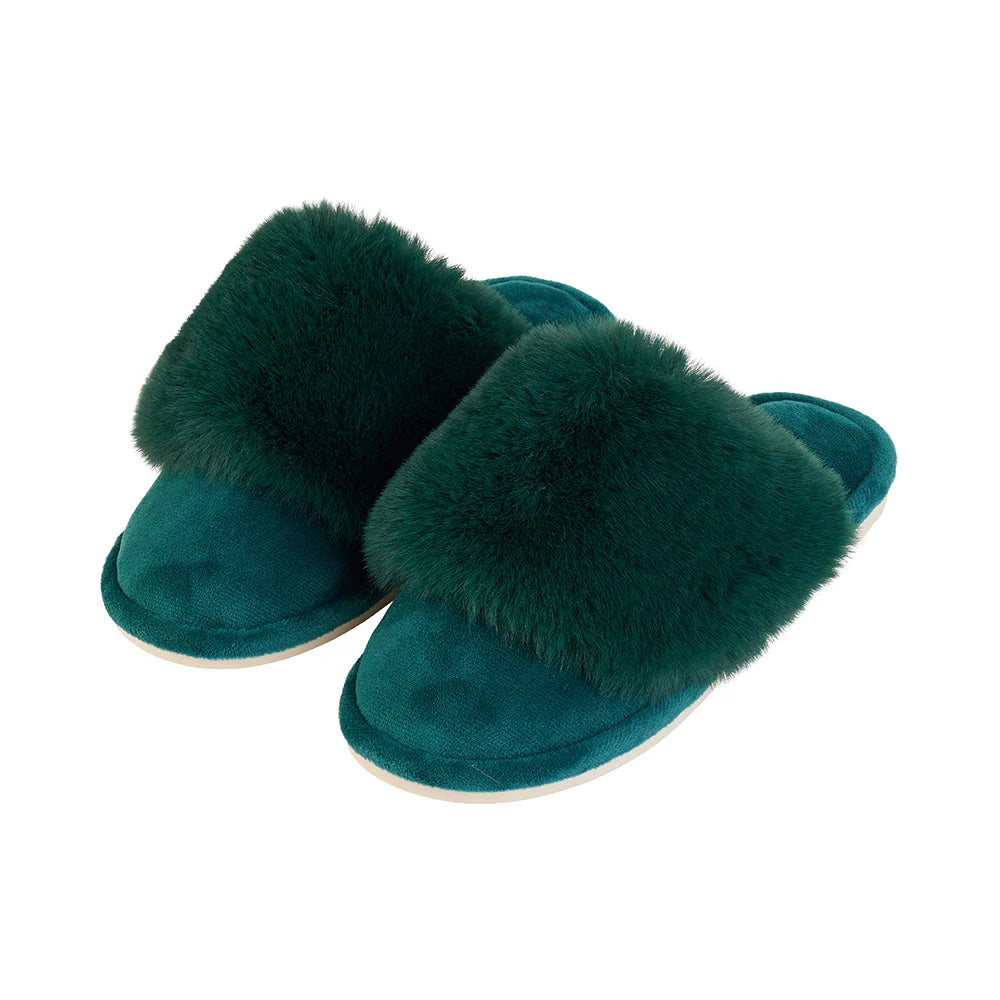 Emerald Cosy Luxe Slippers