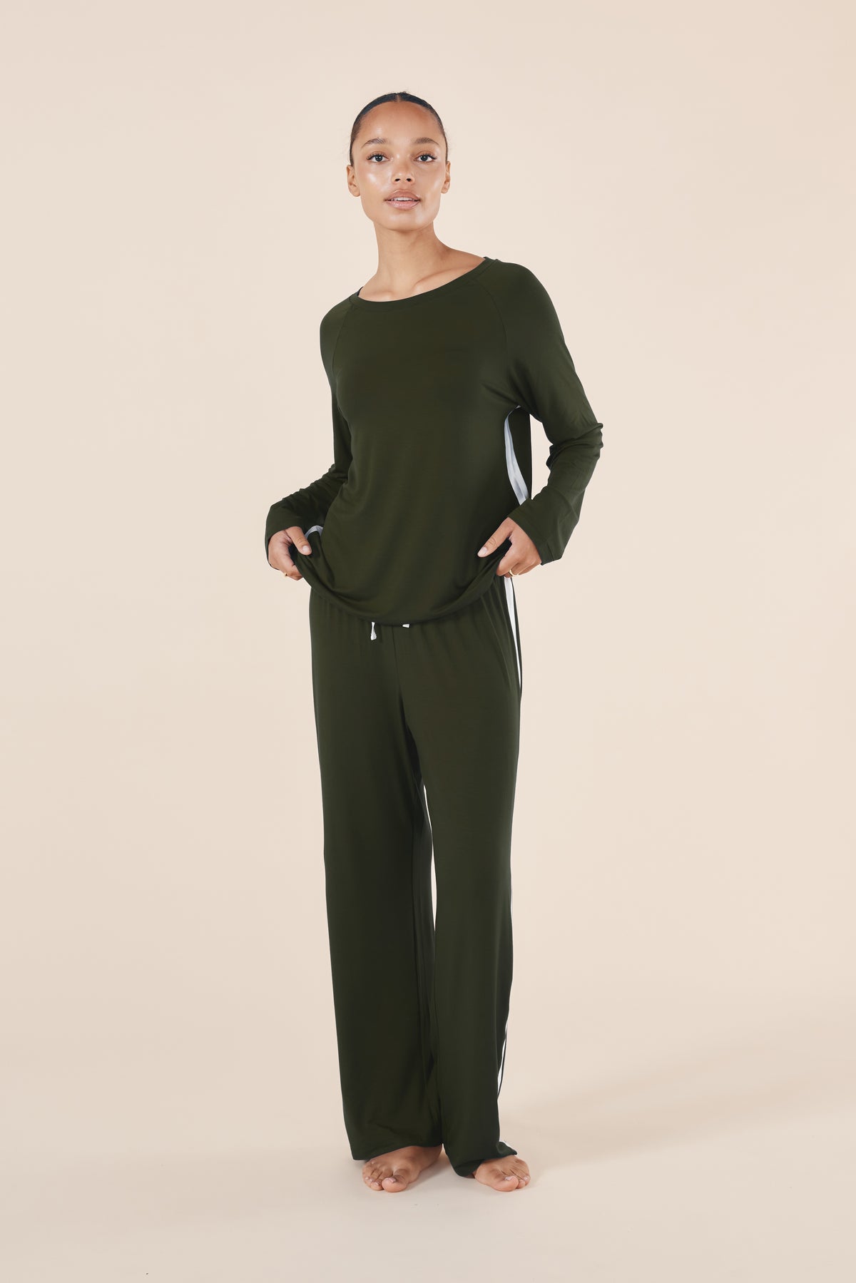 Anya  Bamboo Sport Pj - Forest Green