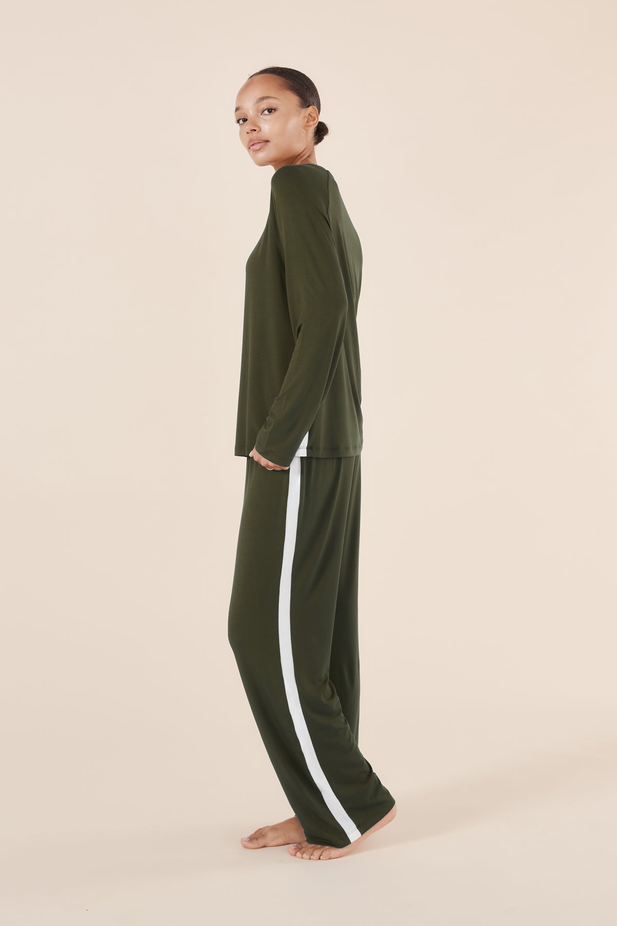 Anya  Bamboo Sport Pj - Forest Green