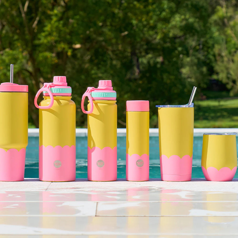 Wave Wine Tumbler - Yellow Candy