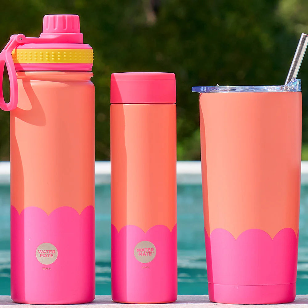 Wave Mini Bottle - Orange &amp; Hot Pink