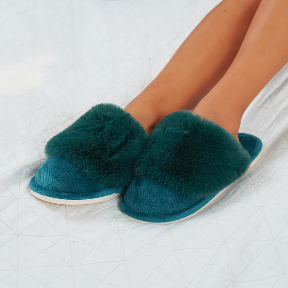 Emerald Cosy Luxe Slippers