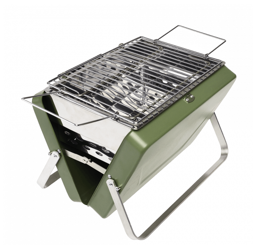 Portable Suitcase BBQ Khaki