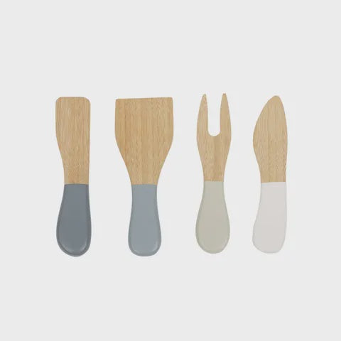 Bala Set 4 Bamboo Cheese Knives - Sea Blue