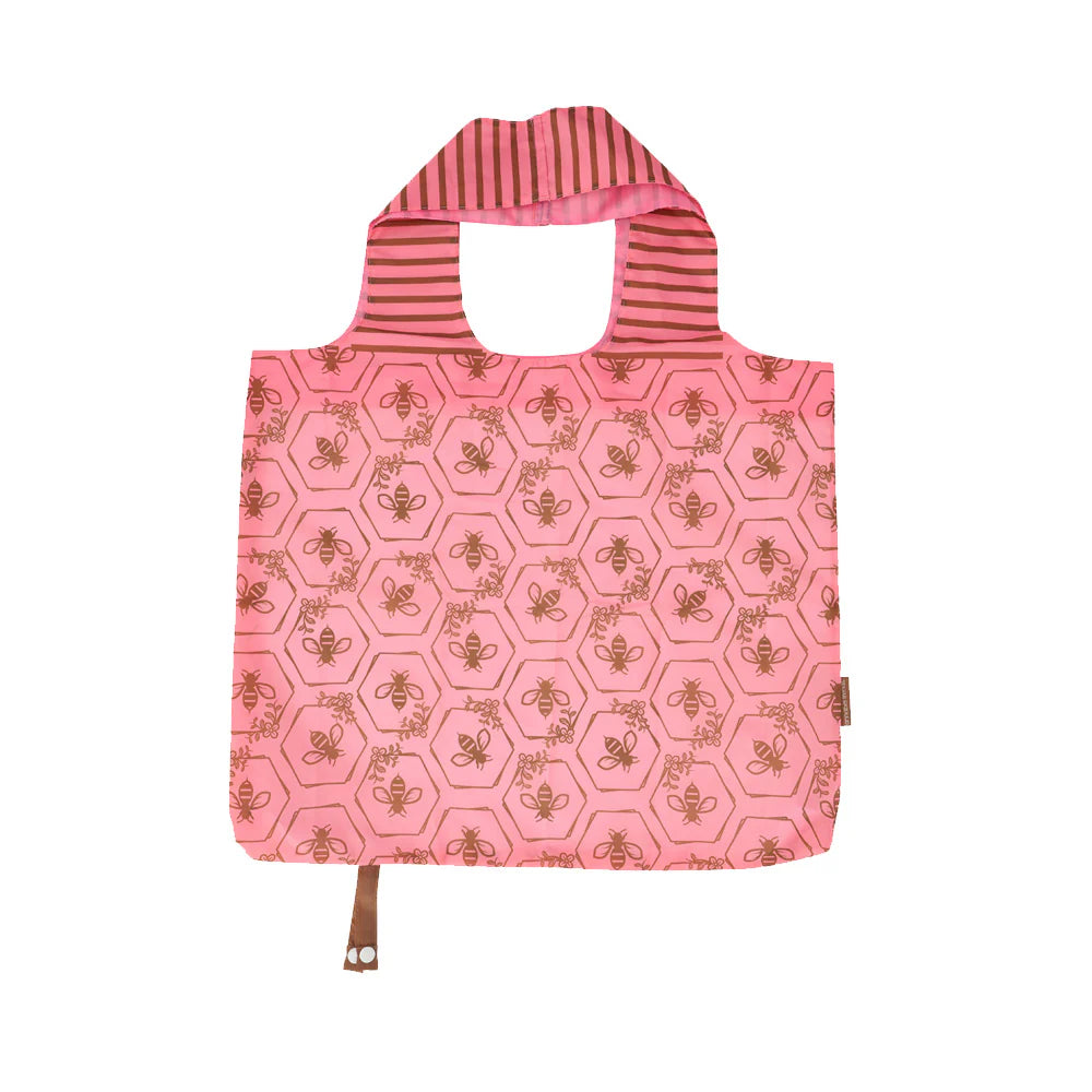 SHOPPING TOTE - PINK  BEE