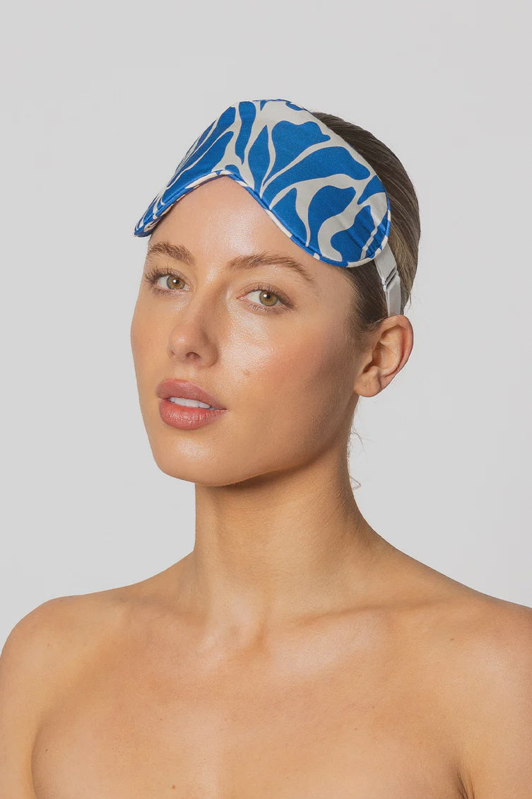 Chloe Eye Mask in Blu Matisse