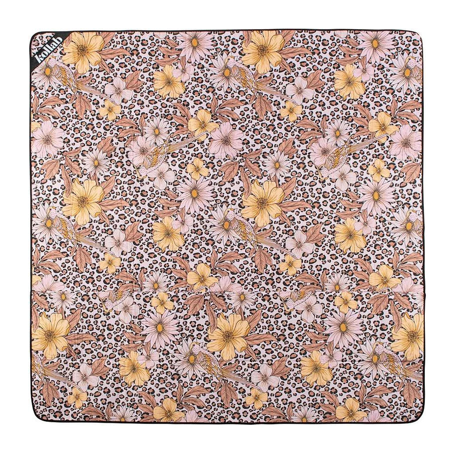 Leopard Floral Picnic Mat