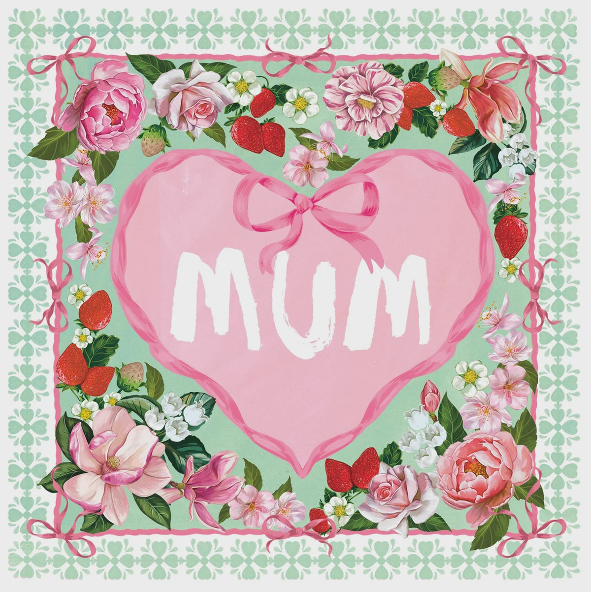 Greeting Card Mum Strawberries And Roses