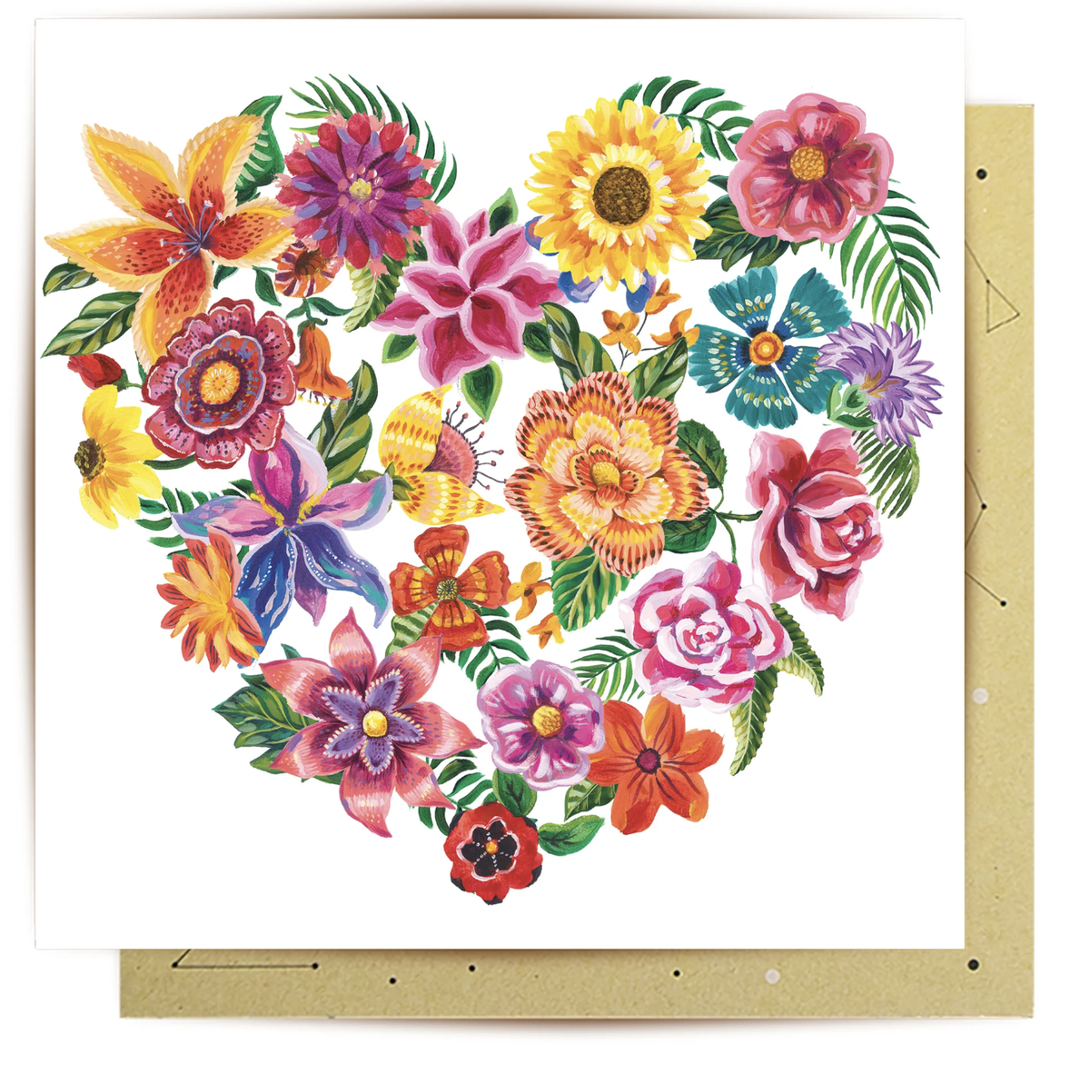 Flower Heart - mini card