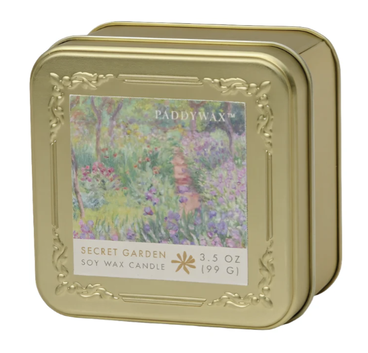 Impressionist Tin Candle - Monet The Artist Garden of Giverny