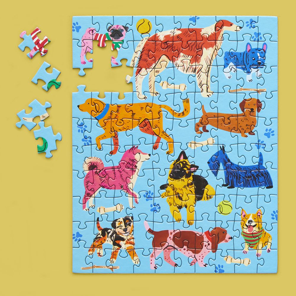 Pooches Doggy Puzzle - Snax Size Jigsaw 100pce