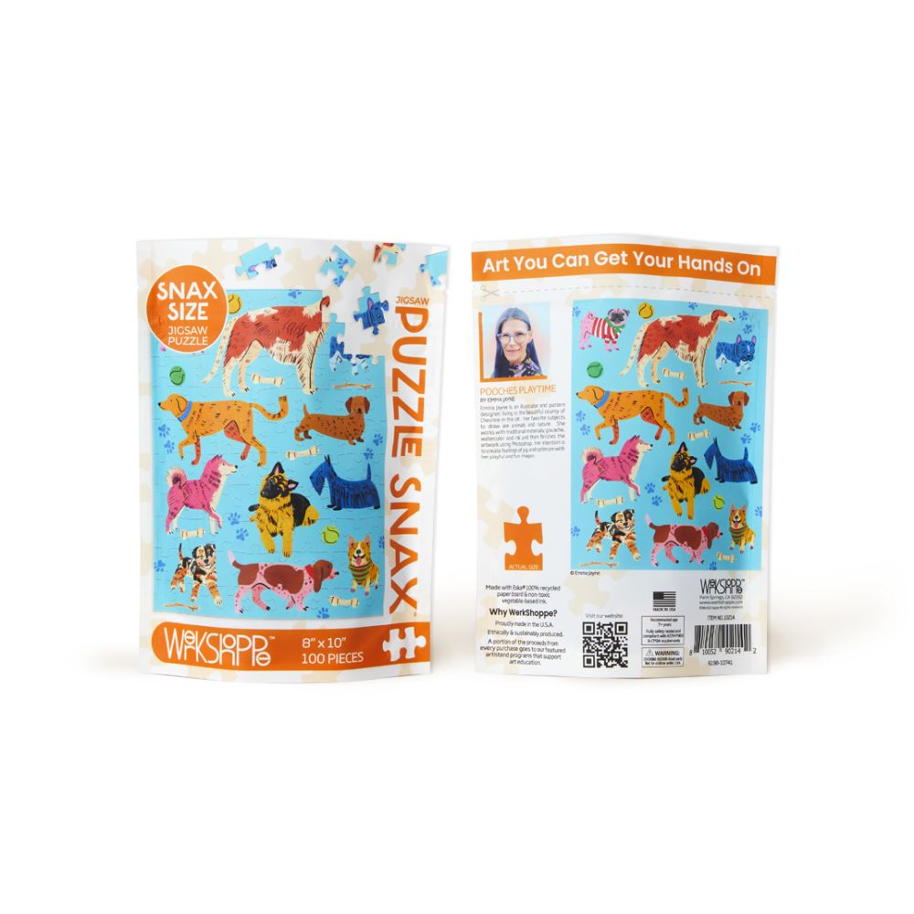 Pooches Doggy Puzzle - Snax Size Jigsaw 100pce