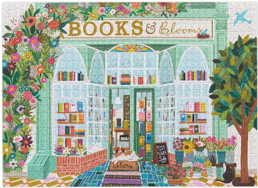 Book &amp; Blooms Workshop Jigsaw Puzzle  1000pce