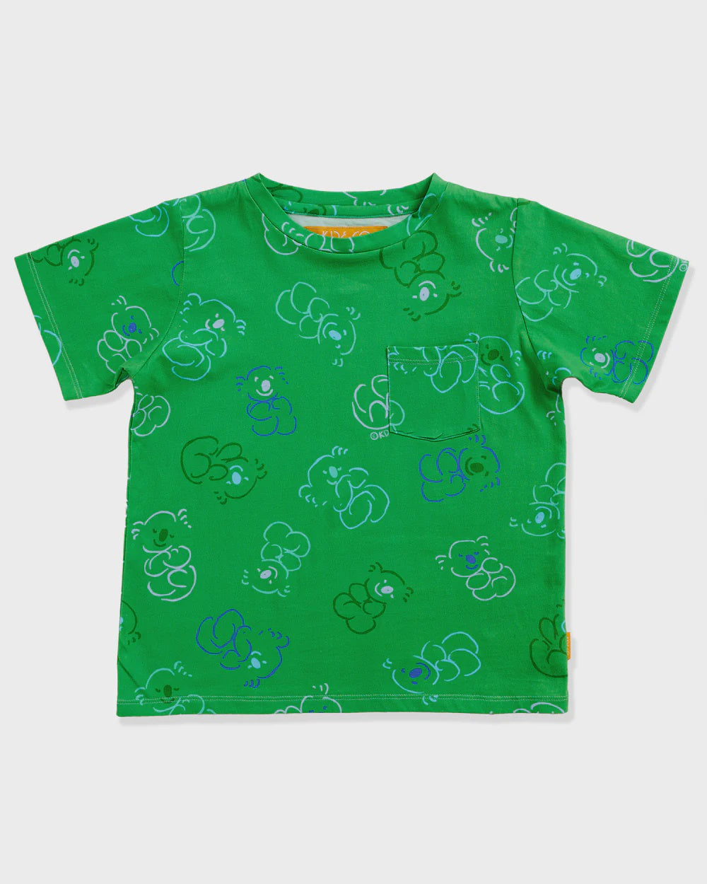 Kip&amp;Co x Ken Done Koala Cuddles Green Organic Cotton T- Shirt