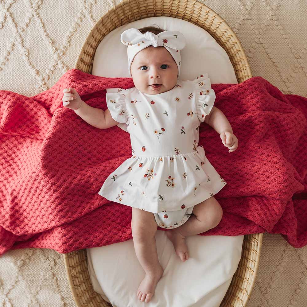 Ladybug Short Sleeve Frill Dress