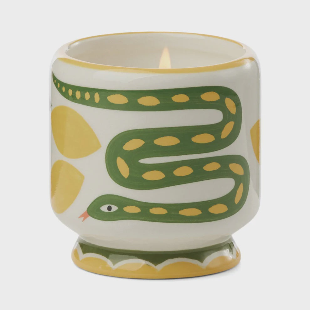 Snake Ceramic Candle - Wild Lemongrass