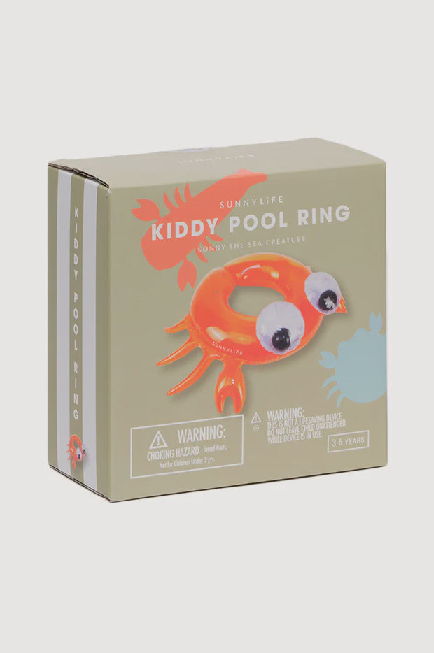 Kiddy Pool Ring Sonny the Sea Creature Neon Orange