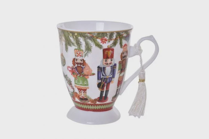 XMAS NUTCRACKER FOOTED MUG