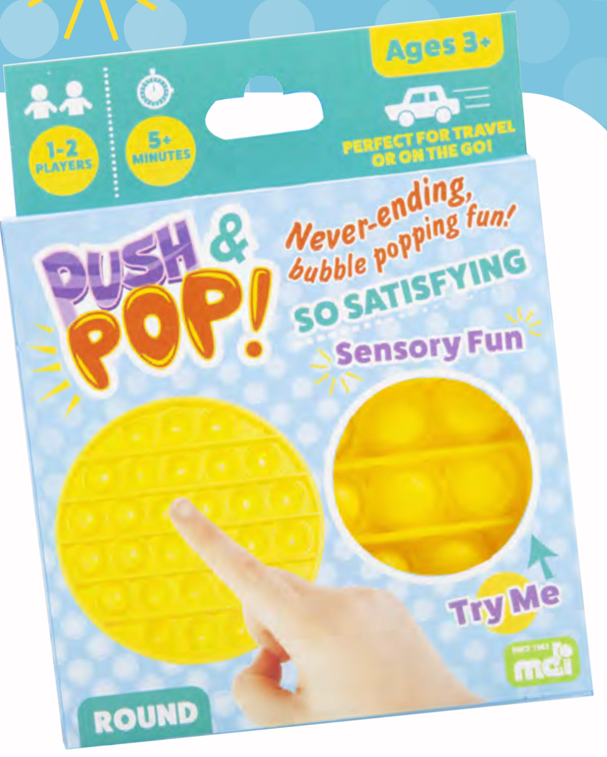 Orange Round Push &amp; Pop