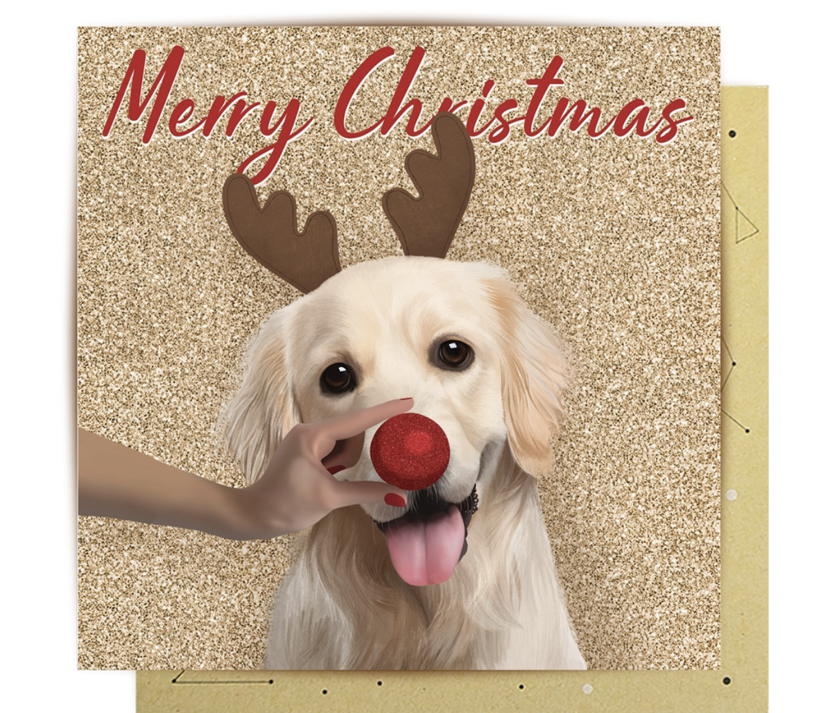 Greeting Card Golden Christmas