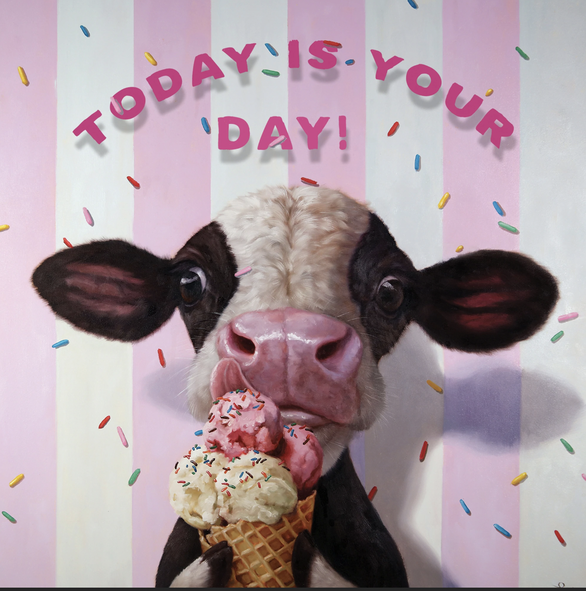 Greeting Card - Cow Sprinkles