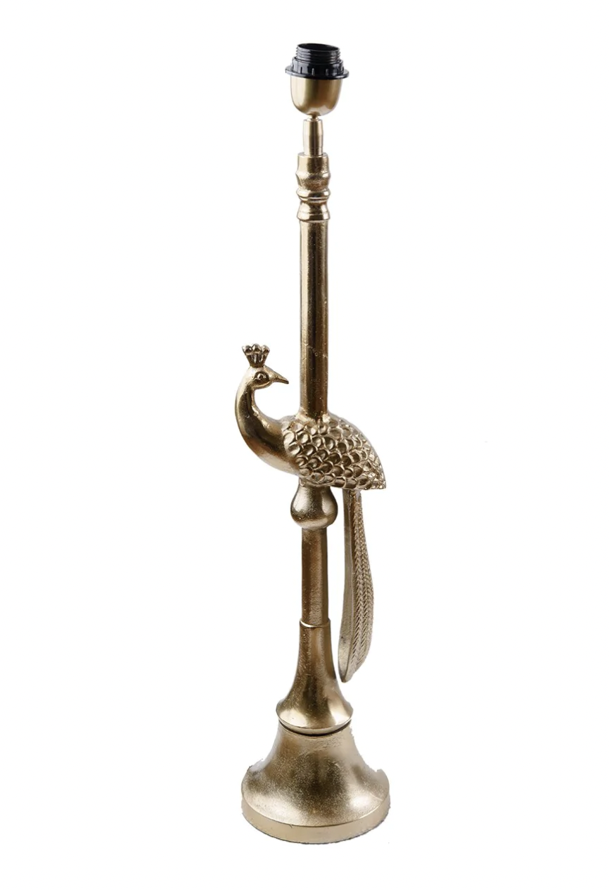 Peacock Lamp Base - Bronze