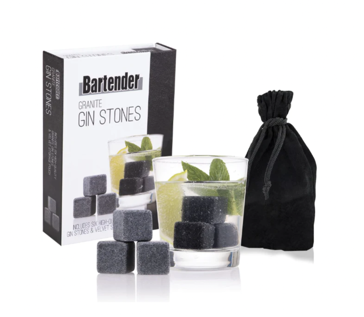 White Gin Stones Set 6