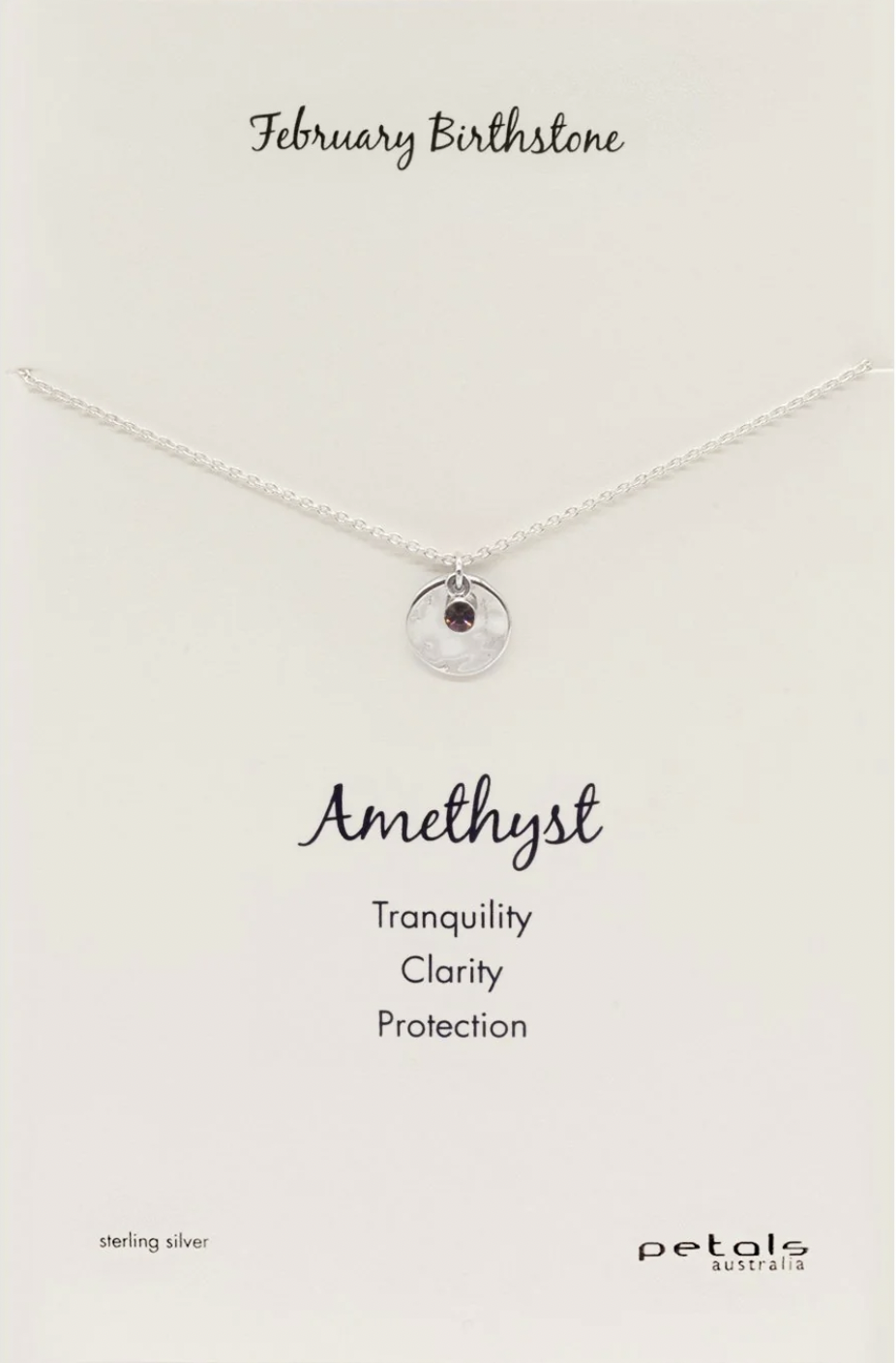 February Amethyst Birthday Necklace