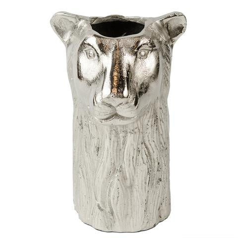 Leopard Vase - Raw Nickel